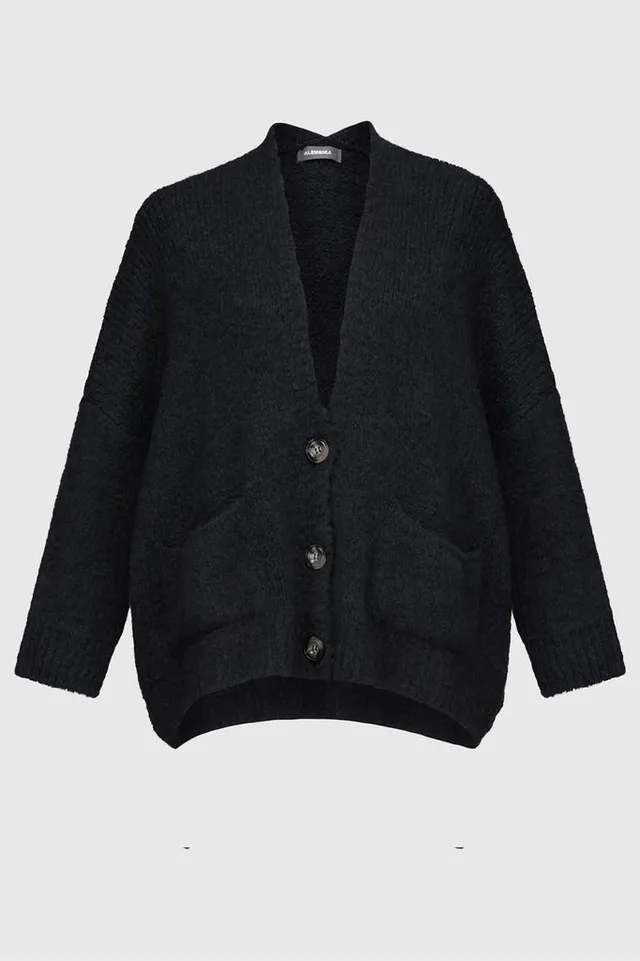alembika-signature-cardy-strickjacke-schwarz-oversize image 1