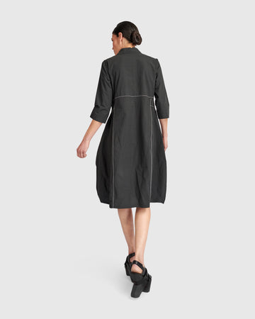 alembika-urban-the-edit-baumwoll-hemdblusenkleid-schwarz image 4