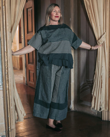 alembika-urban-marisol-wide-leg-pant-slate-stripes-weite-cropped-hose image 3