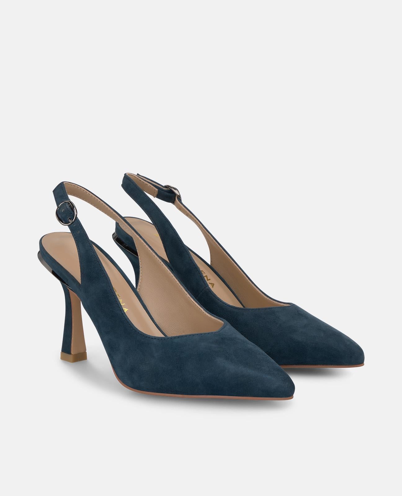 alma-en-pena-spitz-pumps-mit-schnalle-9-cm-marineblau image 2