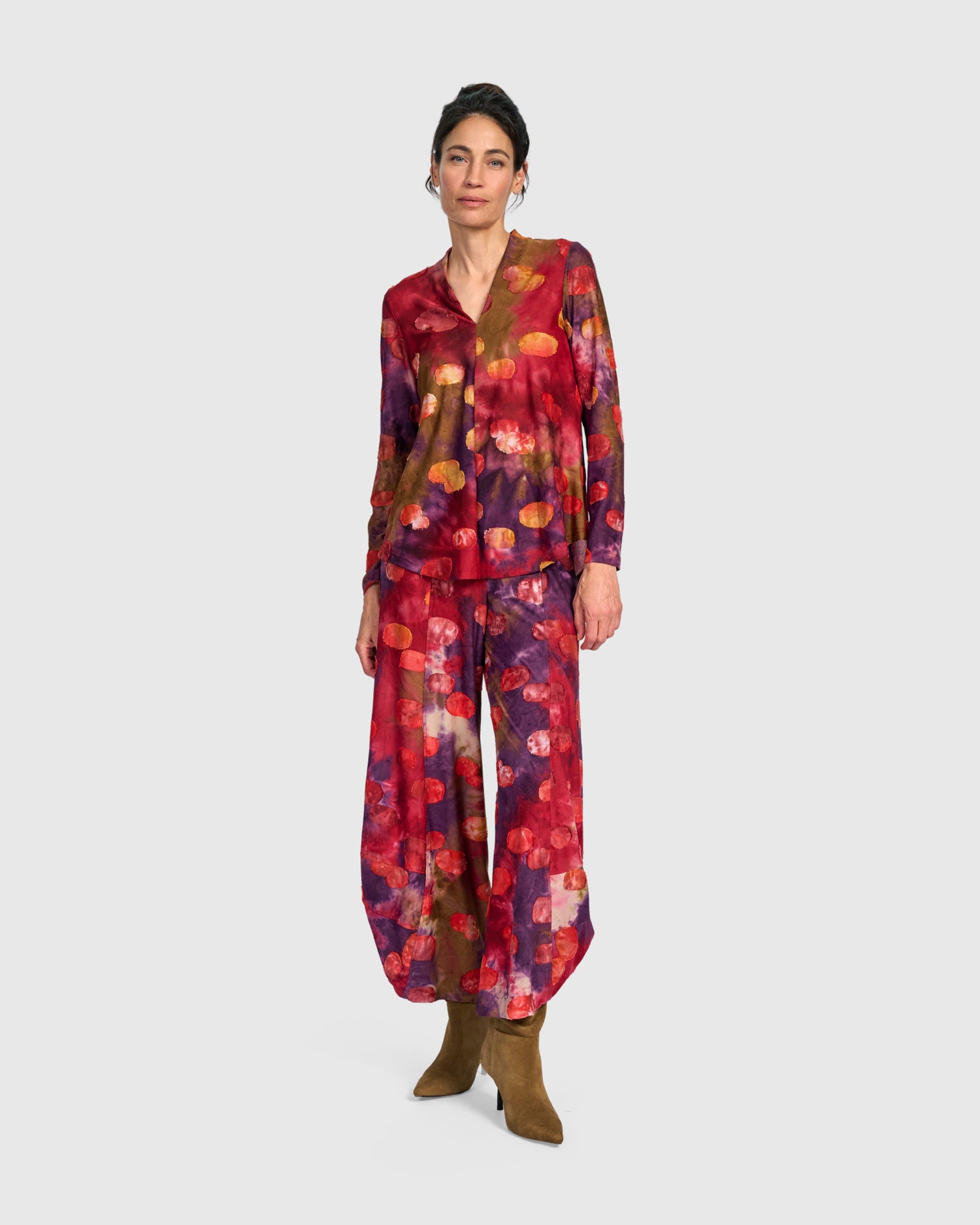alembika-whirligig-v-neck-top-damen-shirt-berry-mix image 7