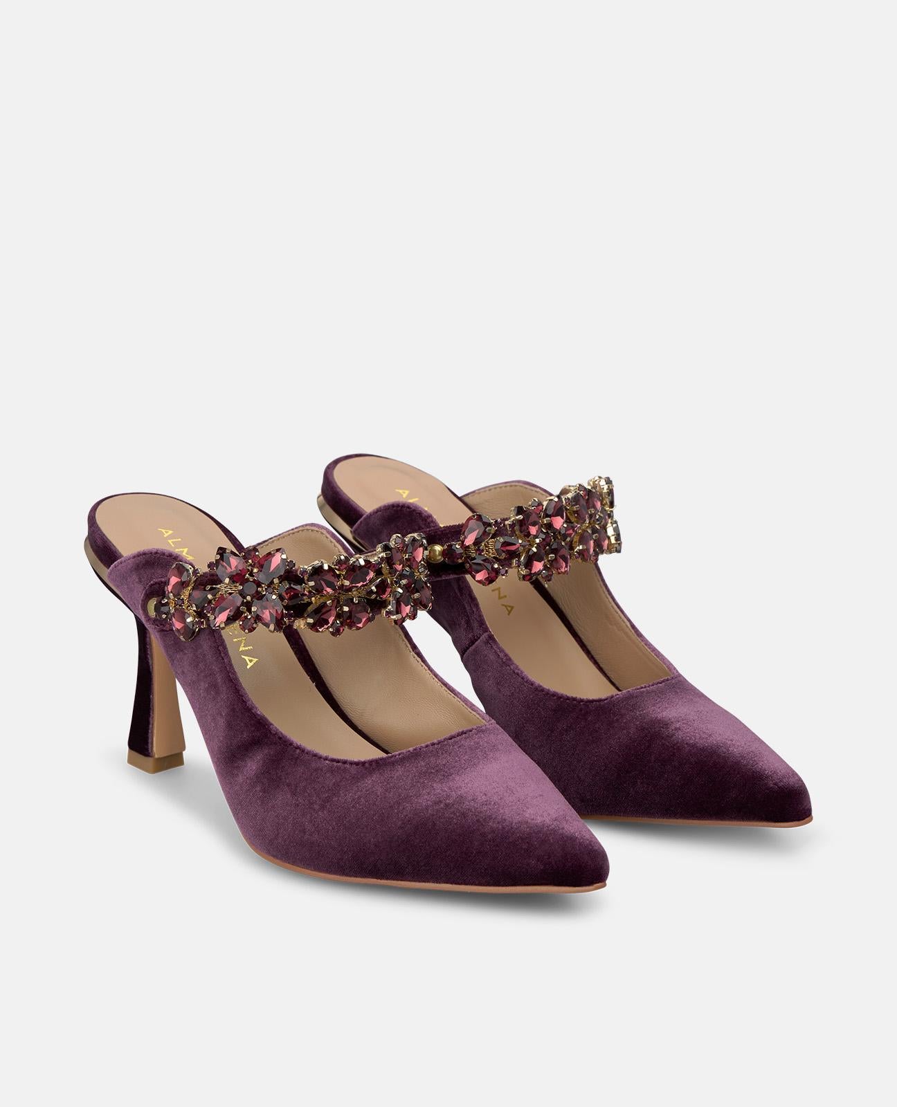 alma-en-pena-samt-slingback-lavendel-mit-glitzerriemen-8-cm image 2