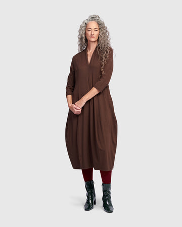 alembika-essential-cocoon-kleid-umber-midi-jerseykleid image 4