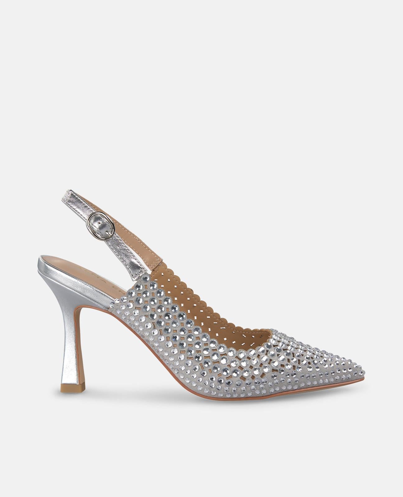 alma-en-pena-high-heel-stiletto-silber-mit-strassriemen-9-cm image 1