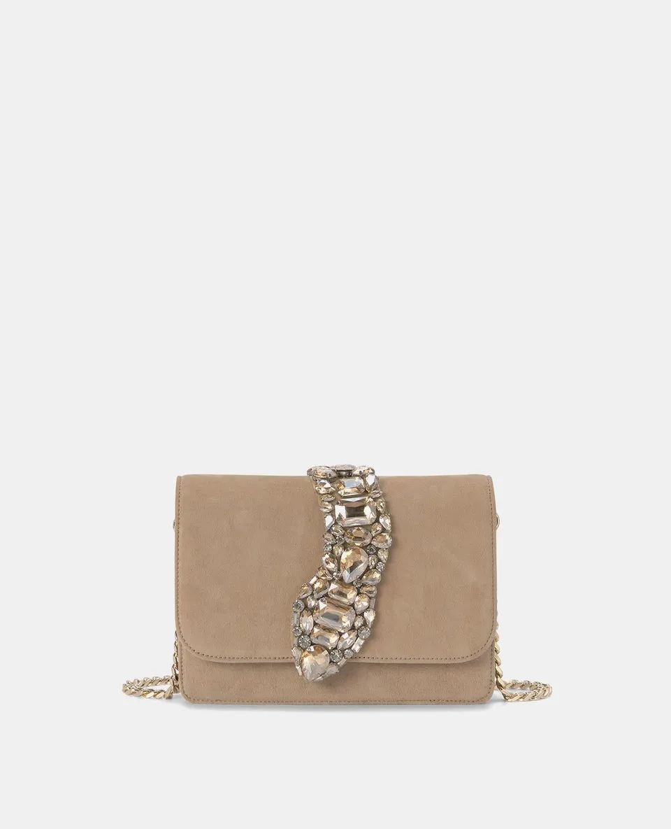 alma-en-pena-48156-schultertasche-leder-sand-mit-kette image 1