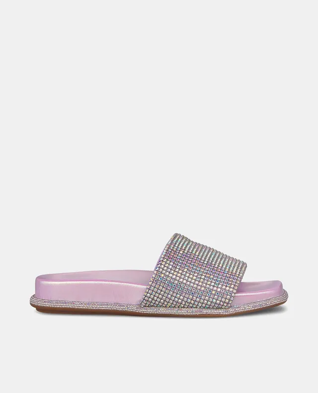 alma-en-pena-flache-strass-sandale-mit-glitzer-riemen-lila image 1