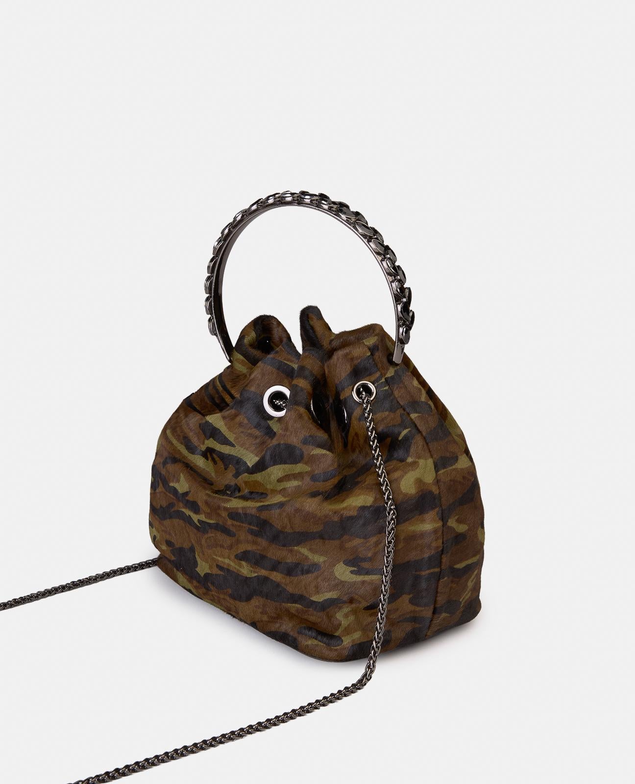 alma-en-pena-bowler-bag-leder-gr-n-kette-henkel image 2