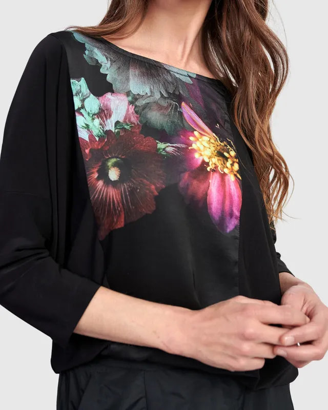 alembika-sage-pullover-top-bloom-3-4-arm-shirt image 1