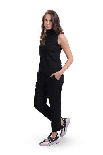 alembika-essential-drawstring-hose-schwarz-jersey image 5