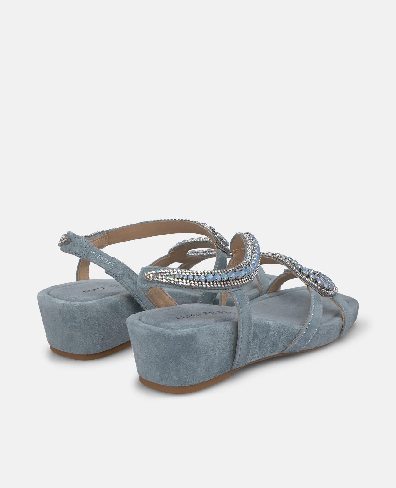 alma-en-pena-keilsandale-snake-blau-4-5-cm-plateau image 3