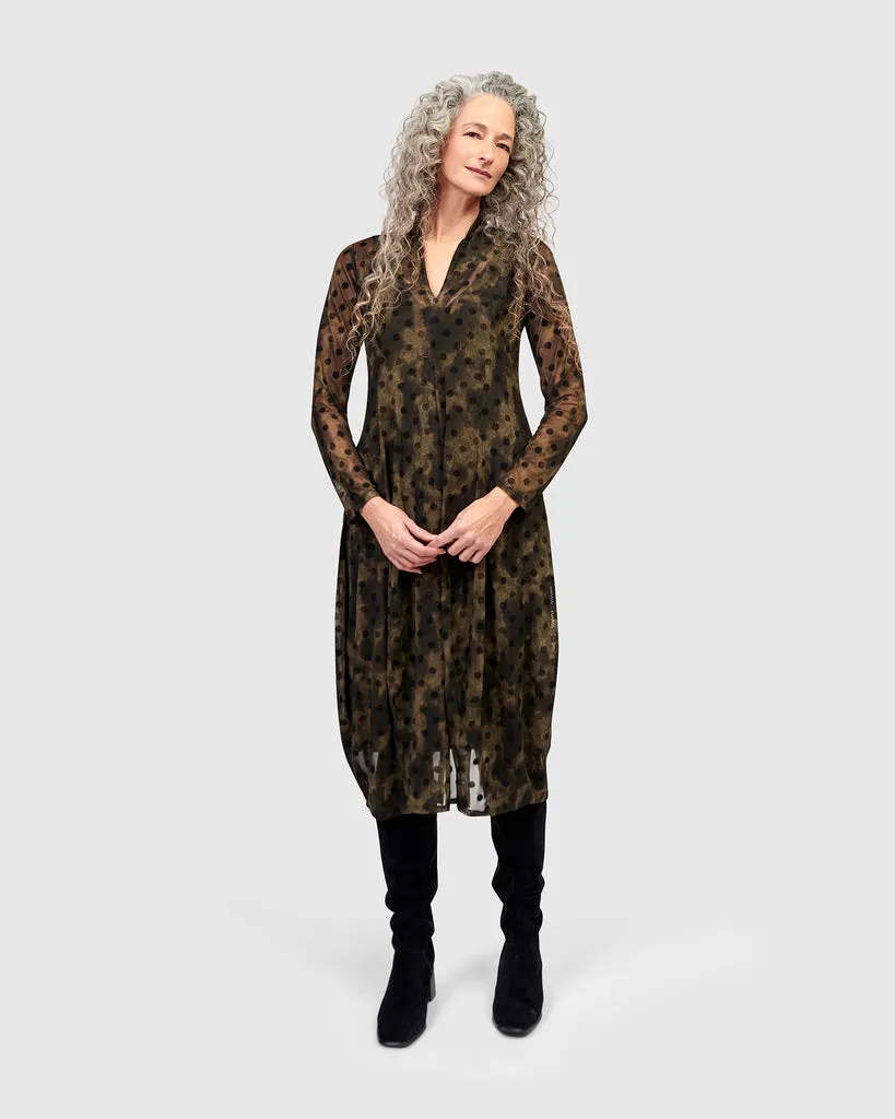 alembika-grove-mesh-cocoon-kleid-damen-antique image 1