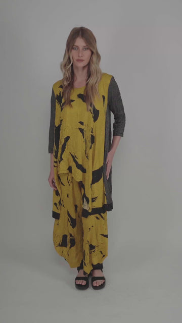alembika-ru-hi-lo-crinkle-tunic-top-yellow-tunika image 4