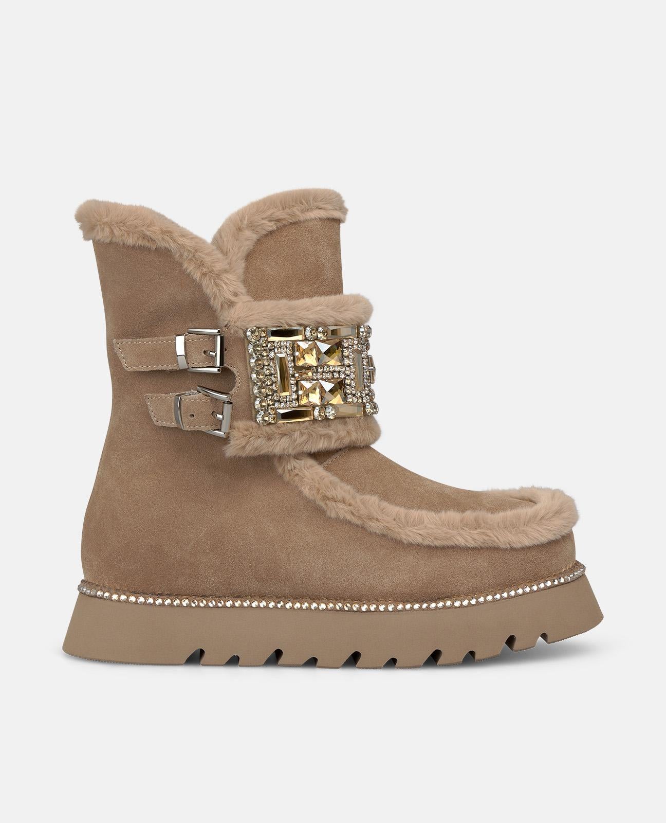 alma-en-pena-apr-s-ski-boots-veloursleder-vison-mit-schmuck-3-cm image 1