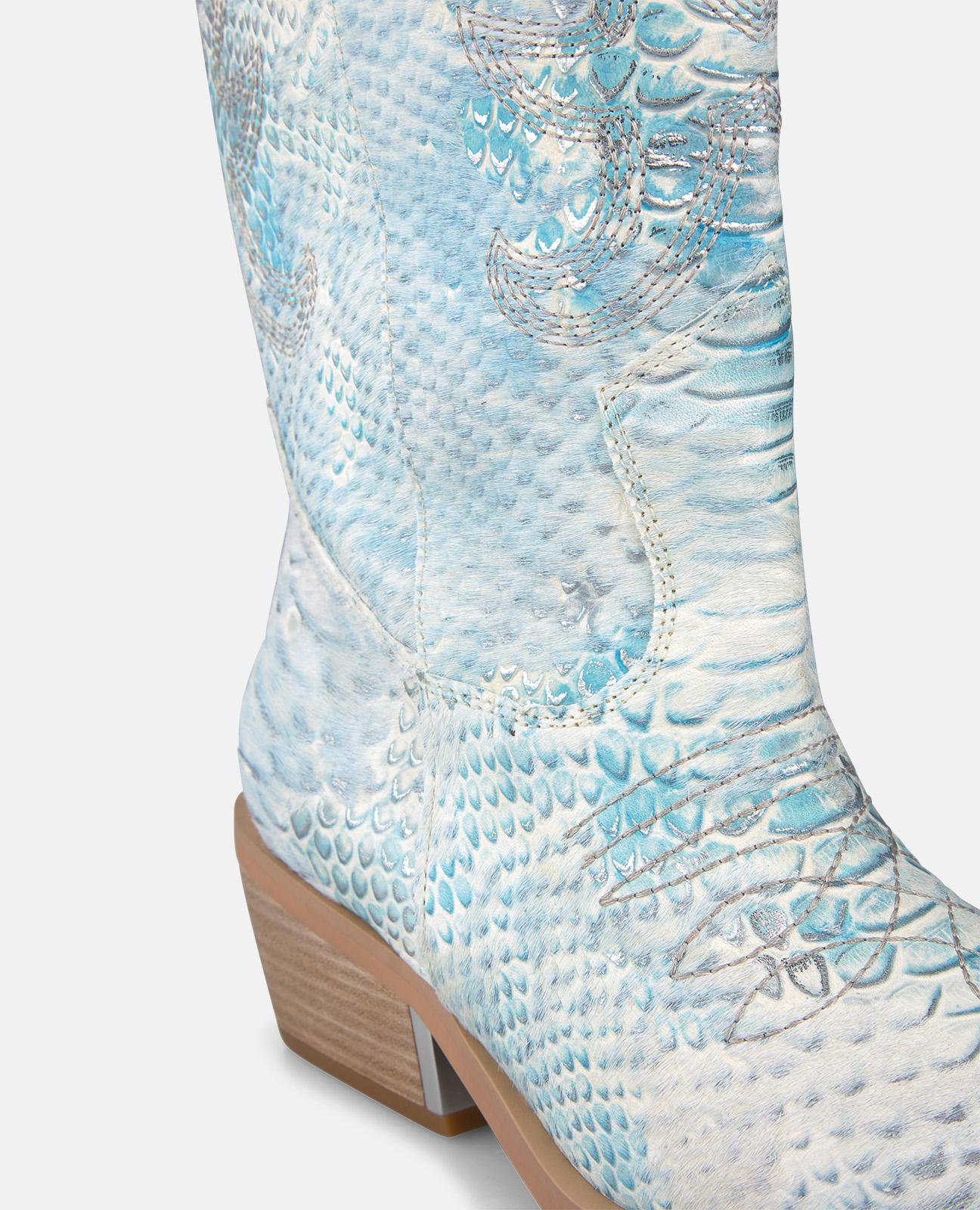 alma-en-pena-special-cowboy-boot-snake-t-rkis-4-cm image 5