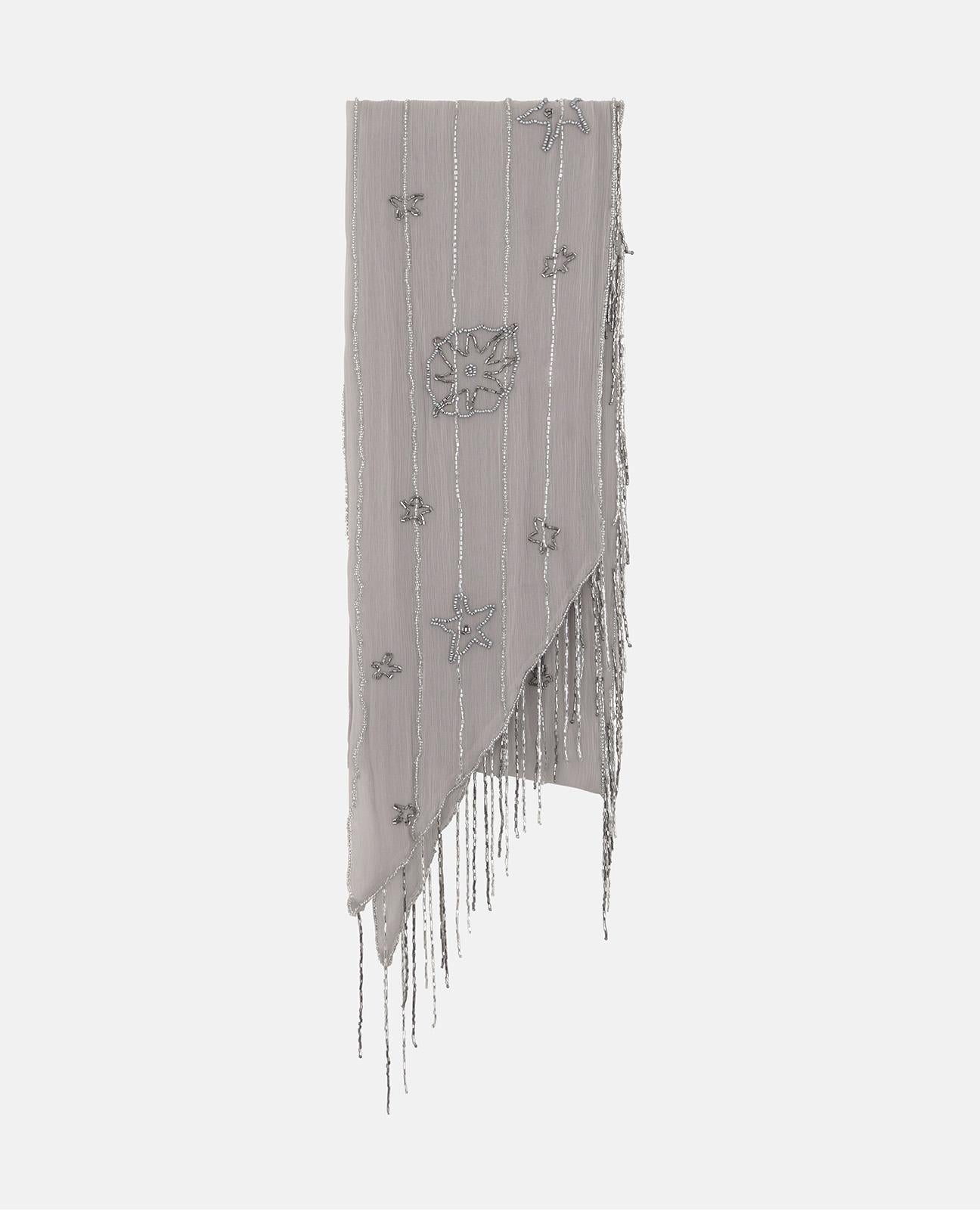 alma-en-pena-fringed-beaded-scarf-schal-mit-perlen-und-fransen-16x200-cm-silber image 1