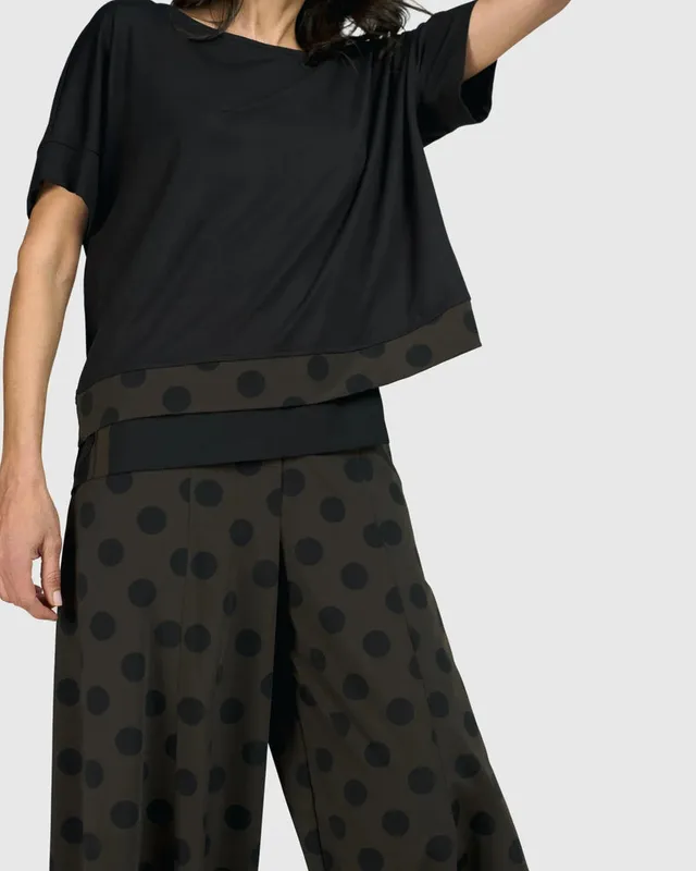 alembika-tekbika-dots-boxy-top-khaki-damen-top image 1