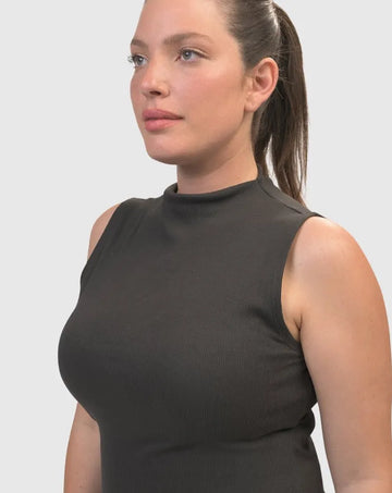 alembika-asana-high-neck-top-tanktop-charcoal image 2
