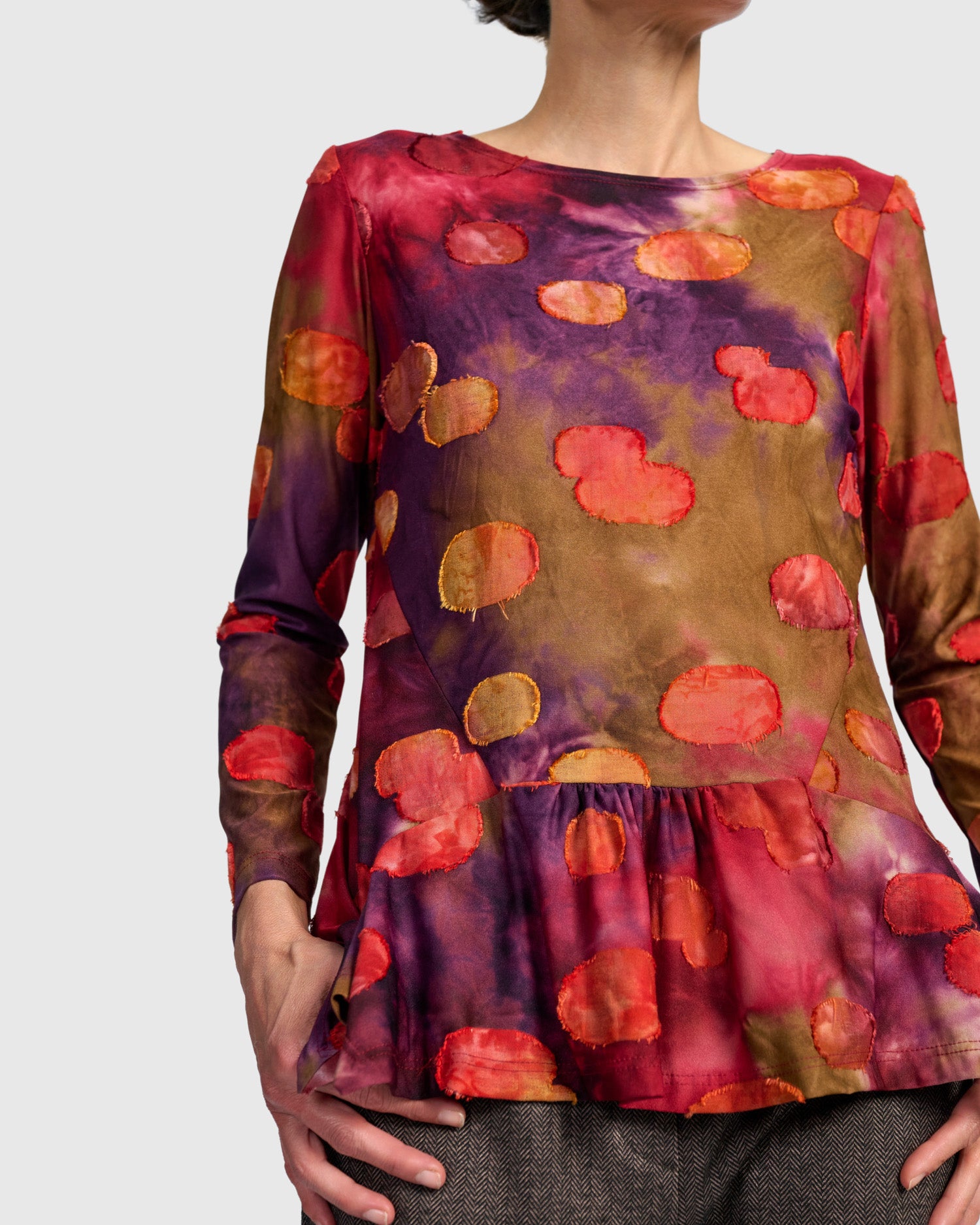 alembika-addison-flouncy-shirt-berry-mix-langarm image 2