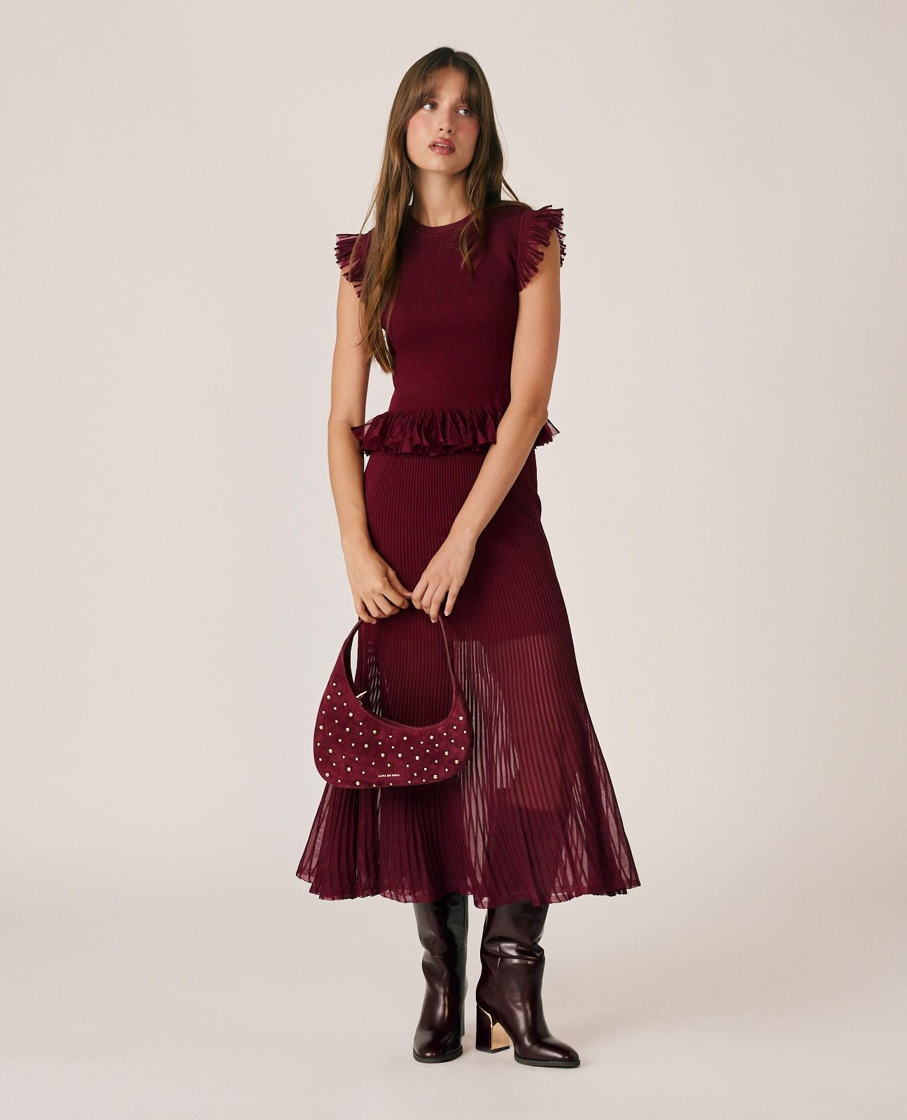 alma-en-pena-ruffled-tank-top-ripp-top-bordeaux image 2