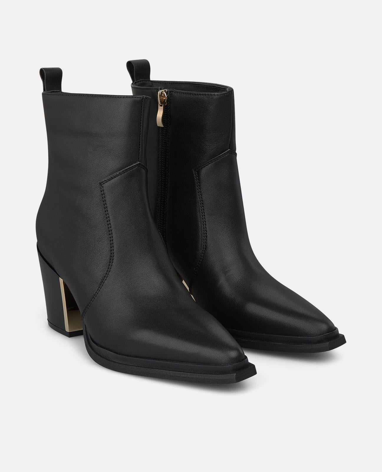 alma-en-pena-leder-stiefelette-mit-rei-verschluss-schwarz-spitze-7-cm-blockabsat image 2