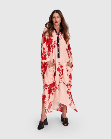 alembika-kiku-oversized-dress-ed301p-apricot-floral-maxikleid image 3