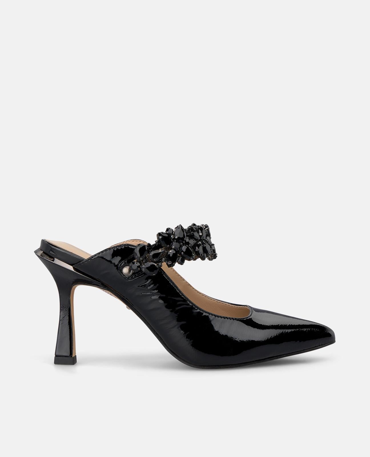 alma-en-pena-lack-slingpumps-schwarz-8-cm-absatz-mit-schnalle image 1