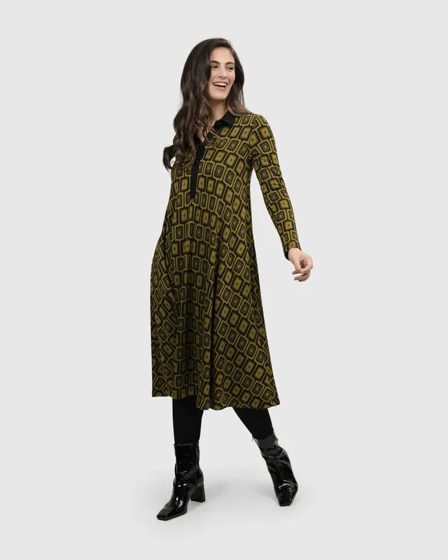 alembika-dynamite-shirt-dress-chartreuse-hemdkleid image 1