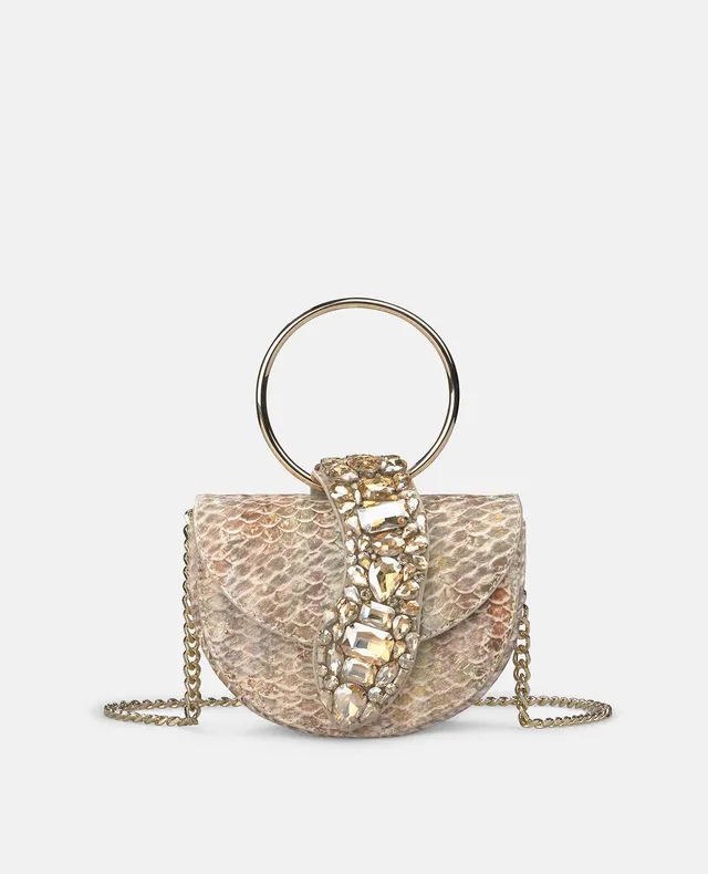 alma-en-pena-snake-shoulder-bag-halbmond-leder-camel image 1
