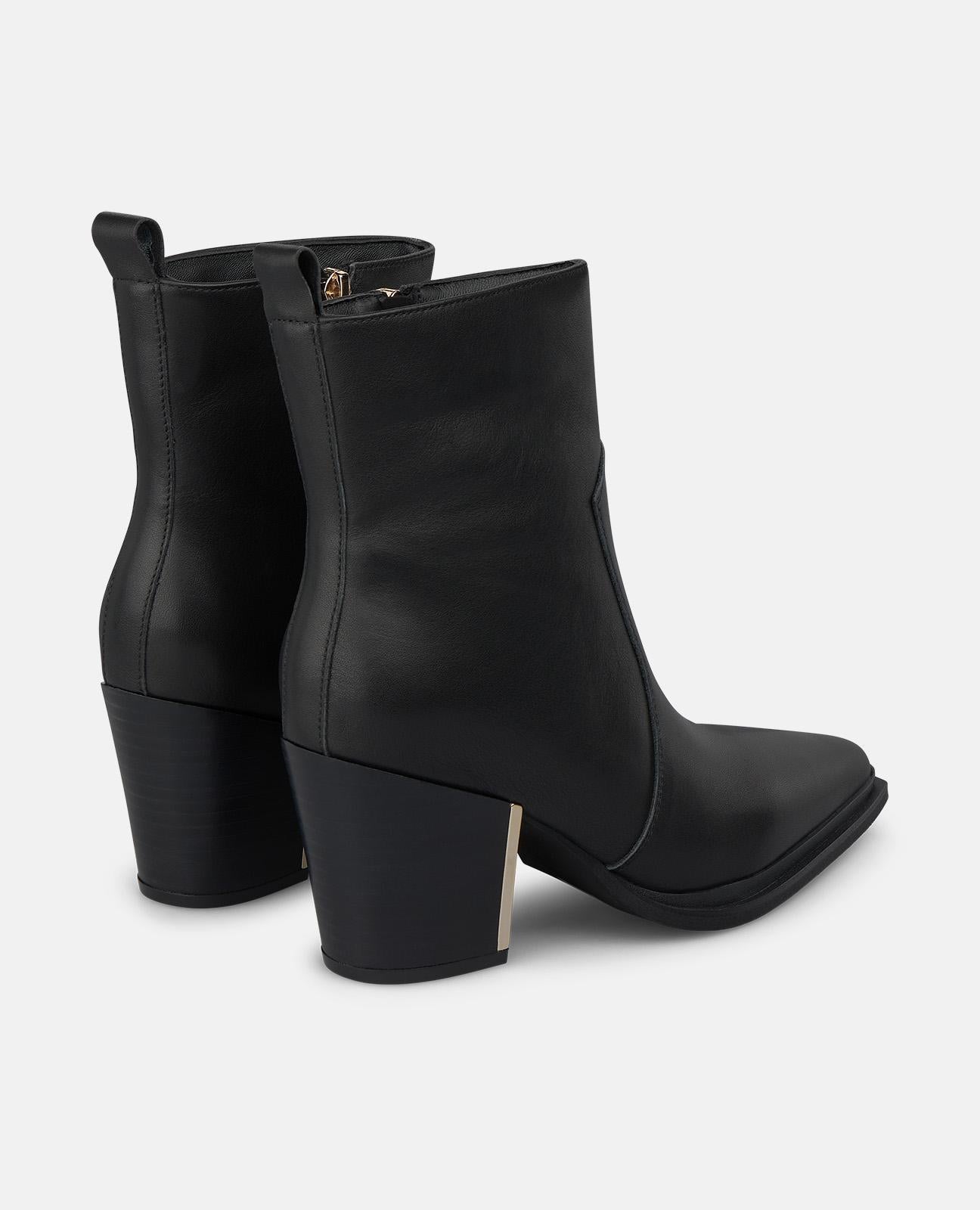 alma-en-pena-leder-stiefelette-mit-rei-verschluss-schwarz-spitze-7-cm-blockabsat image 3