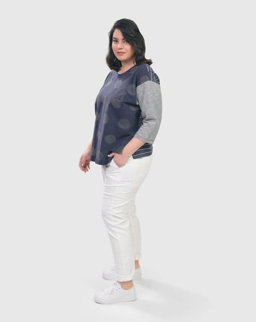 alembika-serendipity-tee-navy-3-4-arm-shirt image 5