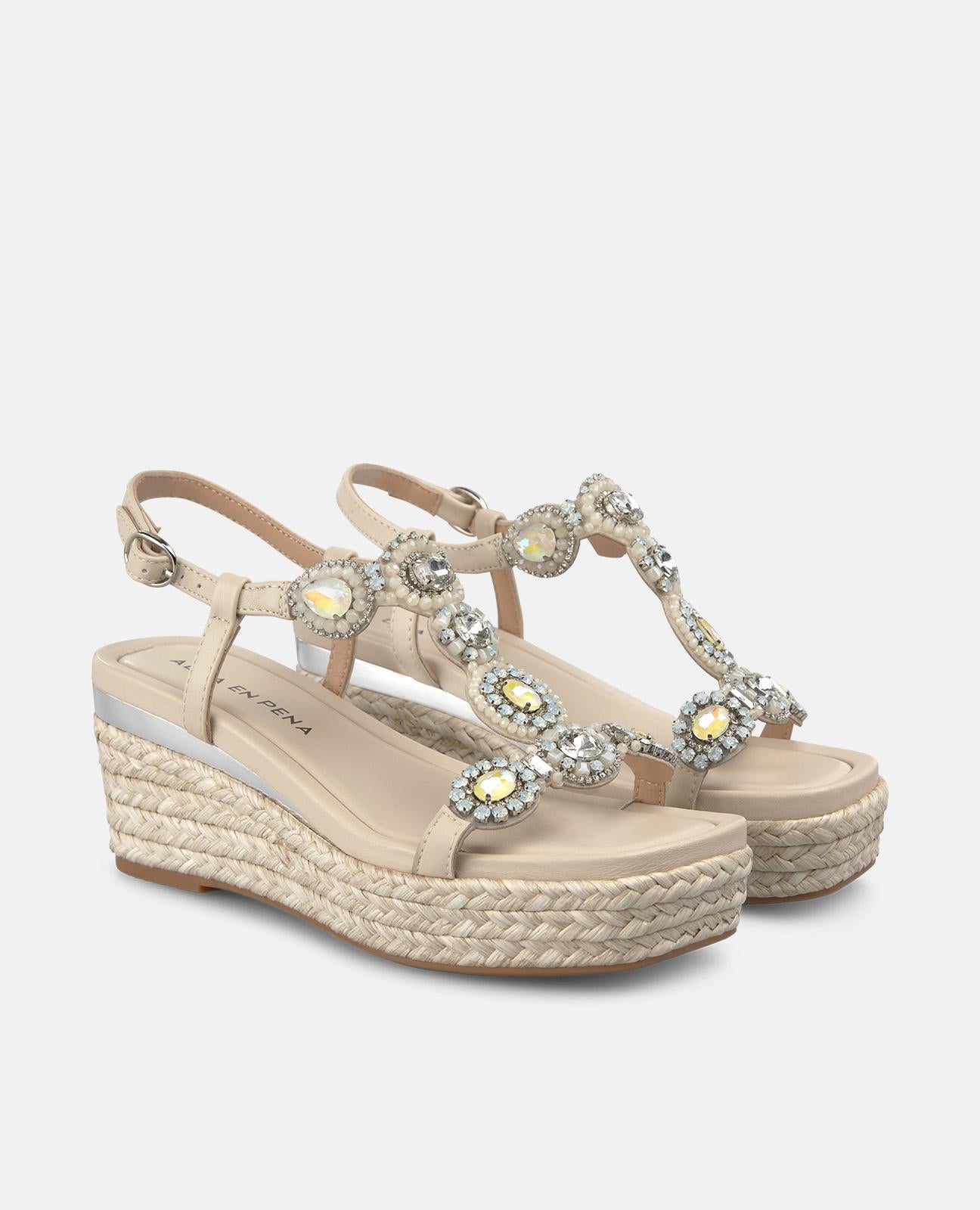 alma-en-pena-espadrille-keilsandalen-mit-strass-wei-7-5-cm image 2