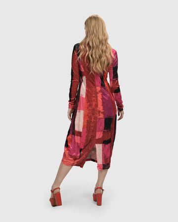 alembika-sunset-strip-cocoon-dress-magenta-cocktailkleid image 2