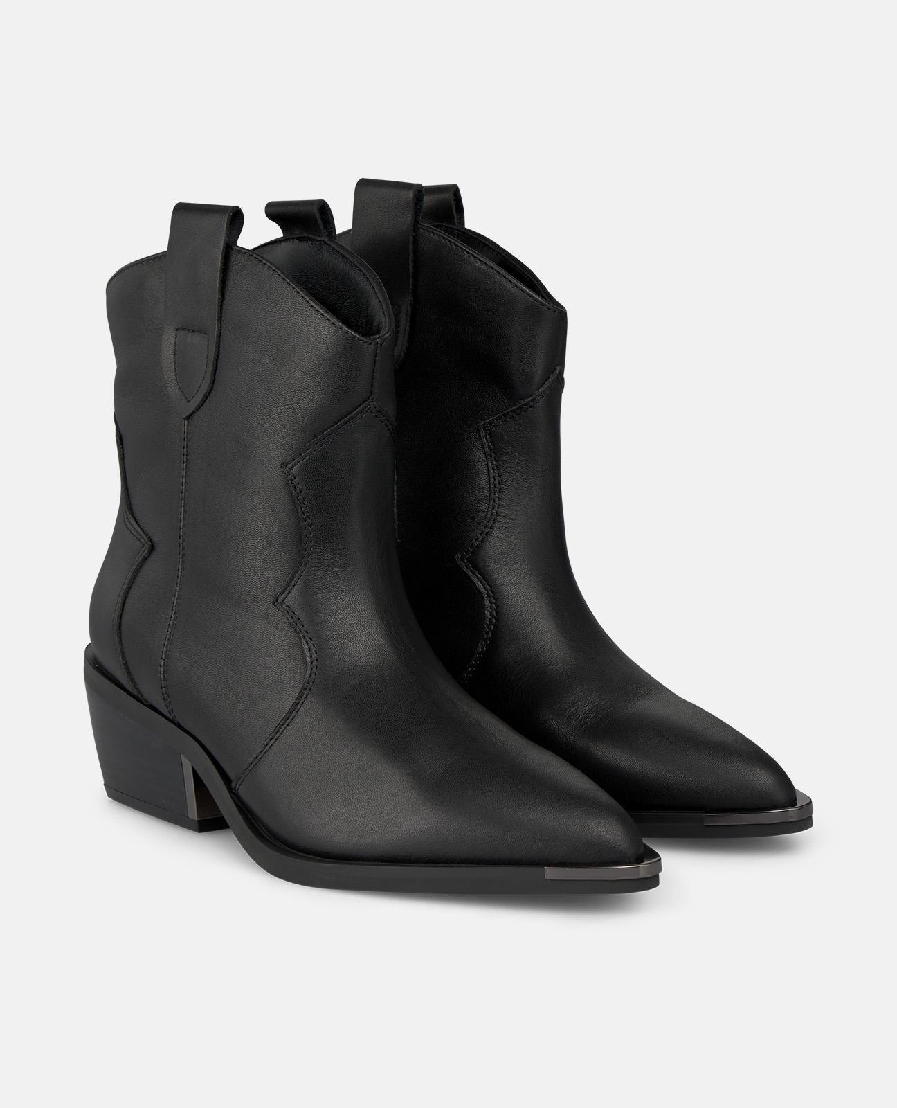 alma-en-pena-cowboy-flache-stiefelette-schwarz-4-5-cm image 2