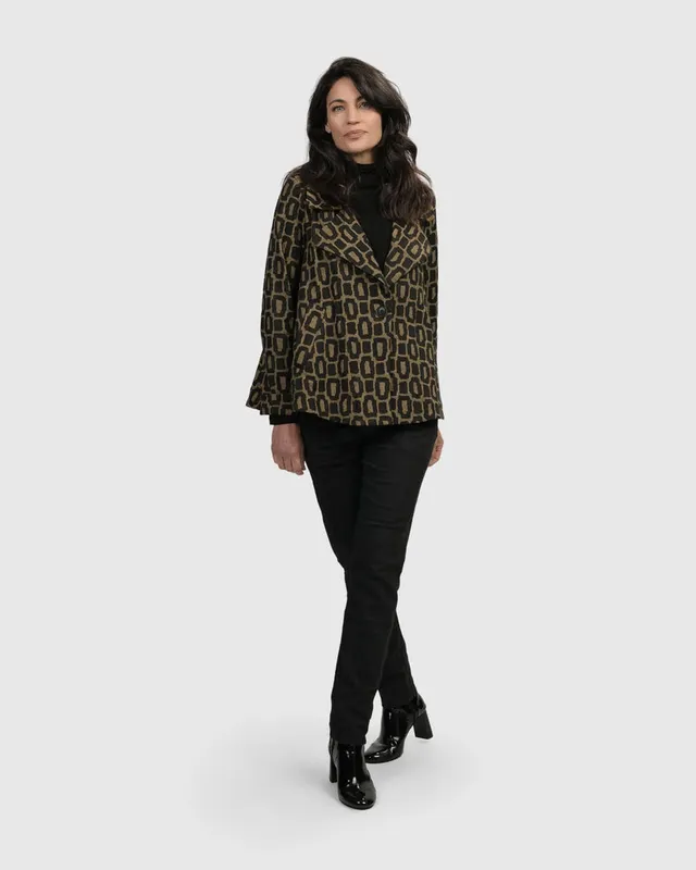 alembika-divine-swing-jacket-ochre-cropped-blazerjacke image 1