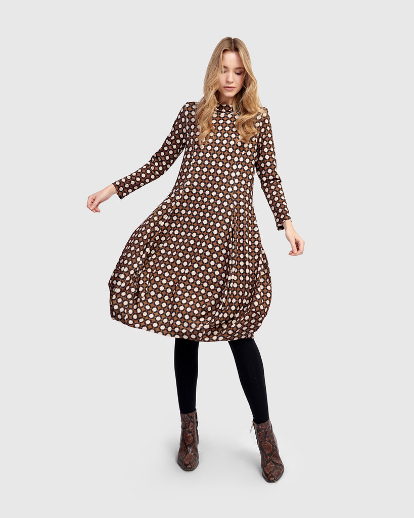 alembika-dolly-cocoon-kleid-groove-knielang image 1