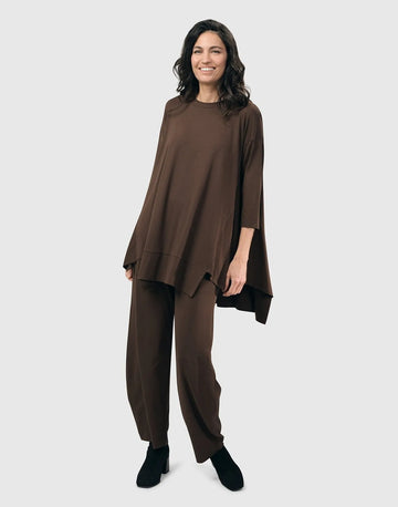 alembika-essential-oversized-trapeze-top-coffee-damen-jersey-tunika image 2