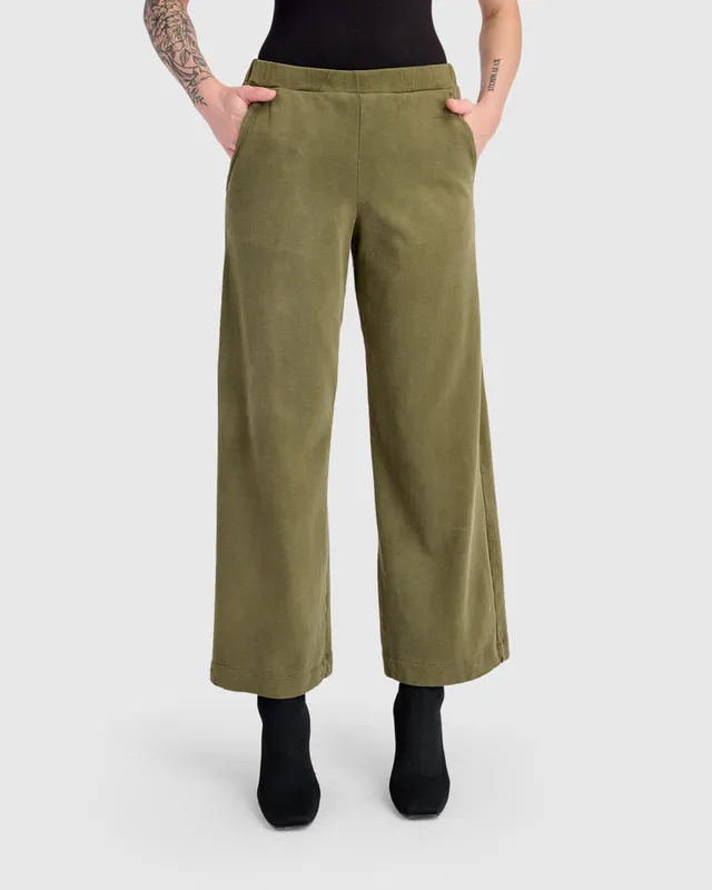 alembika-fawn-straight-pants-damen-hose-olive image 1