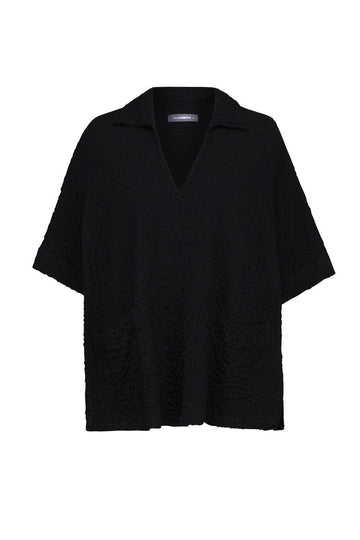 alembika-crepe-polo-top-black-damen-poloshirt-viskose image 5