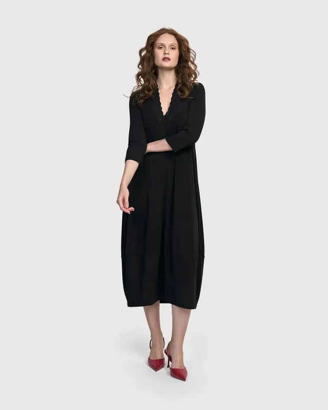 alembika-villanelle-cocoon-kleid-schwarz image 1