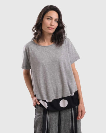 alembika-heather-blouson-tee-schwarz-kurzarm-top image 8