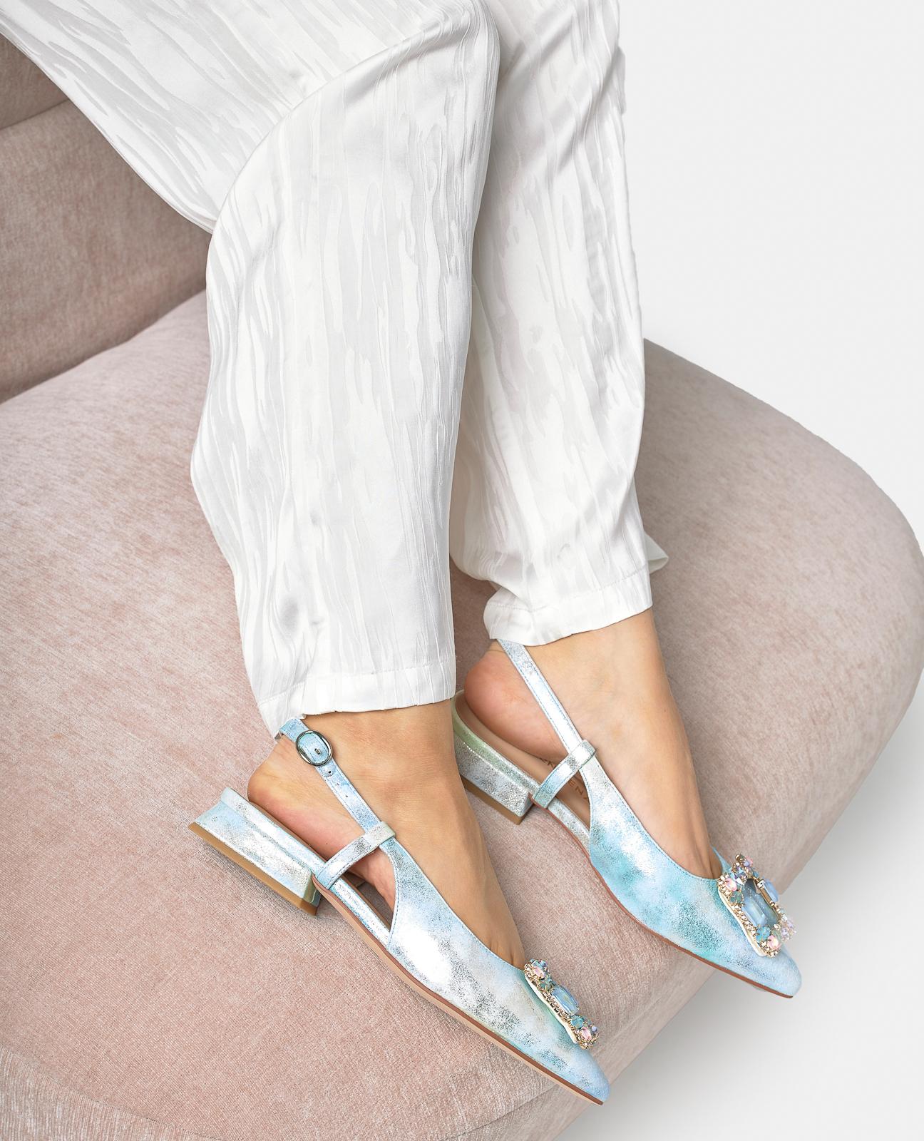 alma-en-pena-slingballerinas-2-cm-absatz-blau-metallic image 5
