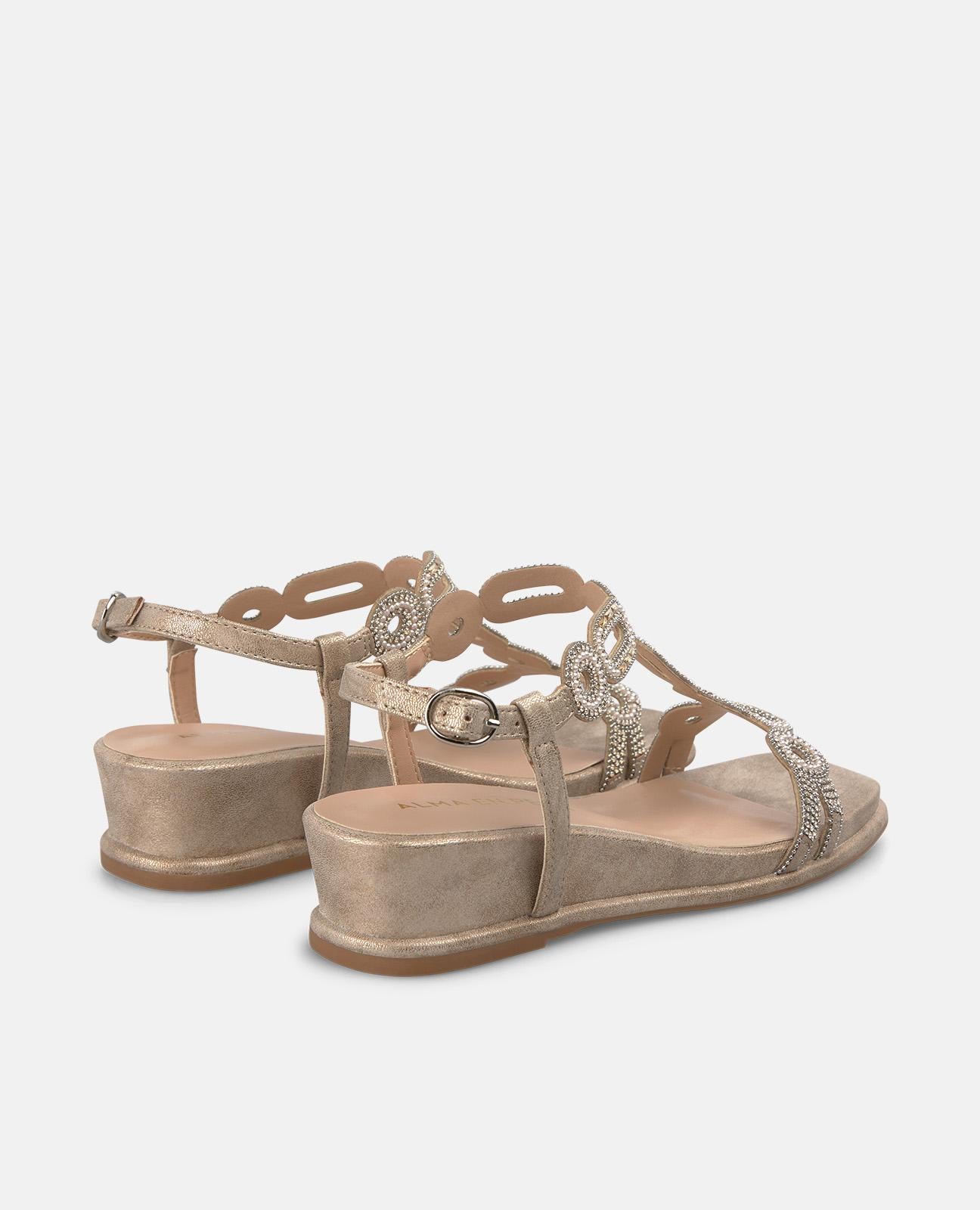 alma-en-pena-keil-sandalette-bronze-t-riemen-4-cm-plateau image 3