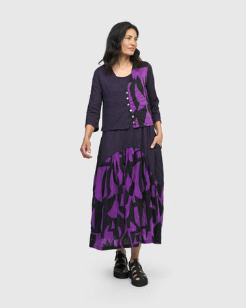 alembika-trapezoid-cardigan-damen-strickjacke-violett image 2