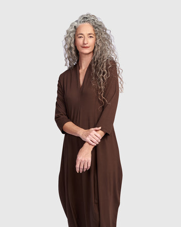 alembika-essential-cocoon-kleid-umber-midi-jerseykleid image 2