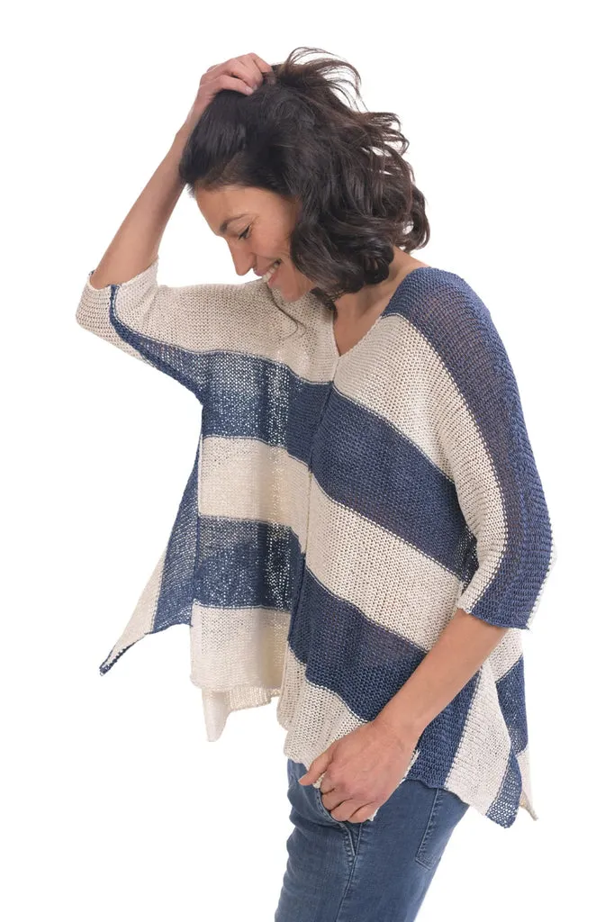 alembika-luxe-v-neck-pullover-navy image 1