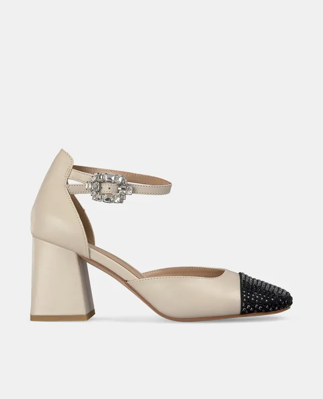 alma-en-pena-alfa-53716-pumps-mit-schmuckabsatz-wei-beige-strass image 1