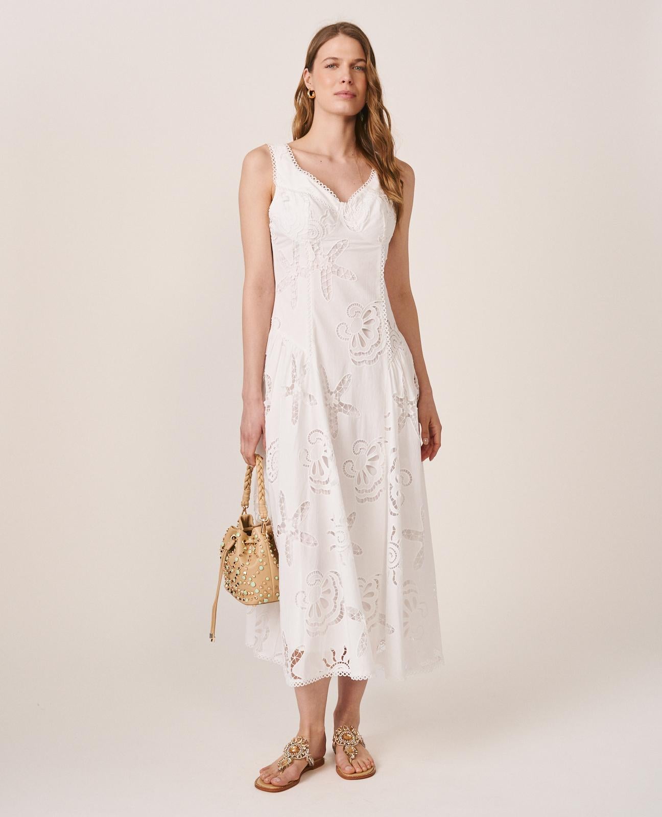 alma-en-pena-midi-straps-midikleid-mit-v-ausschnitt image 3