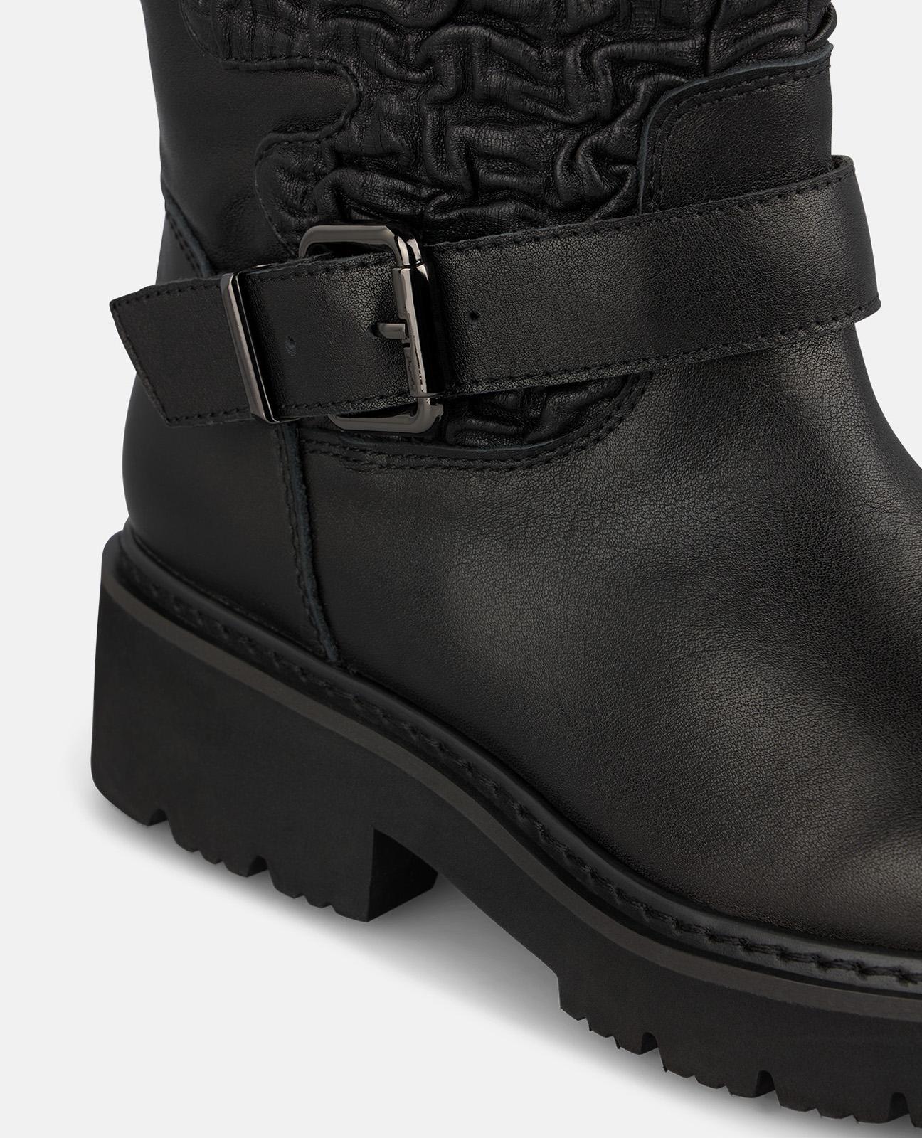 alma-en-pena-napa-leder-biker-boots-schwarz-schnallen-4-cm image 4