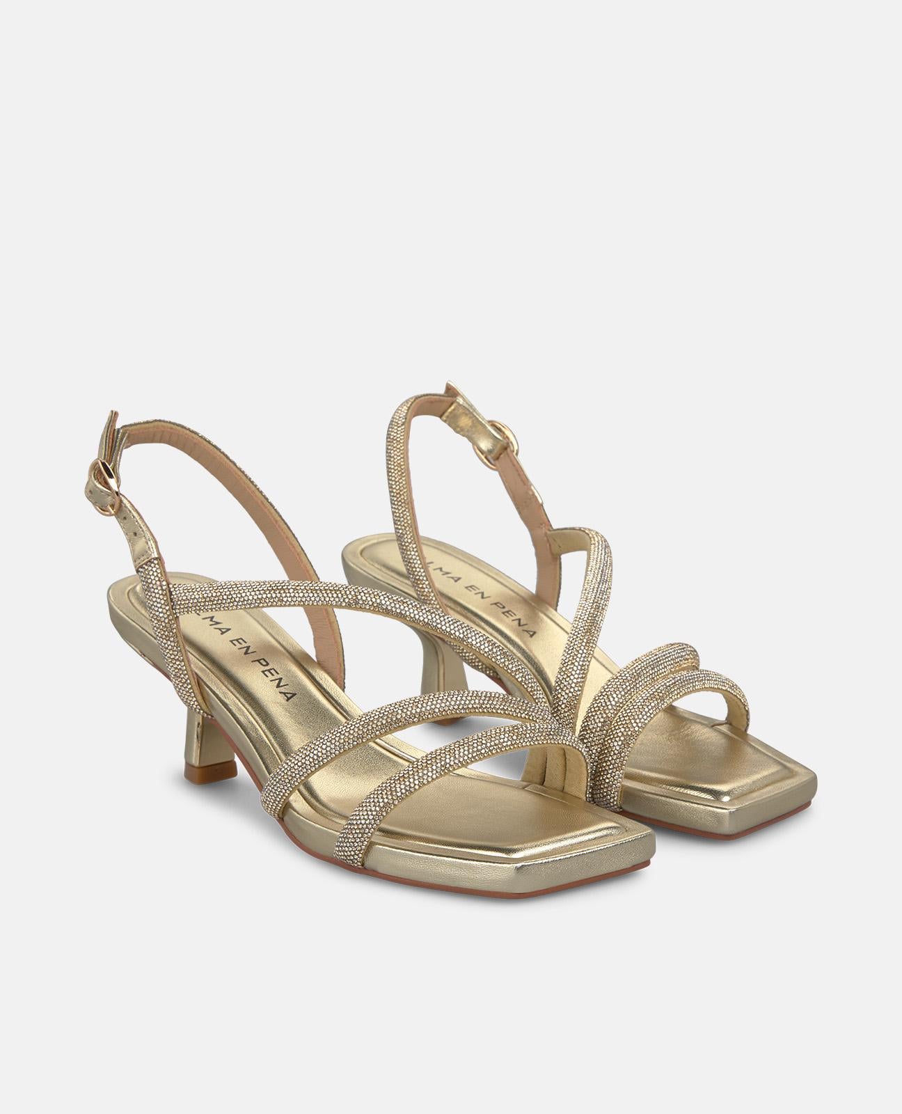 alma-en-pena-metallic-sandale-gold-diagonal-riemen-5-5-cm-absatz image 2