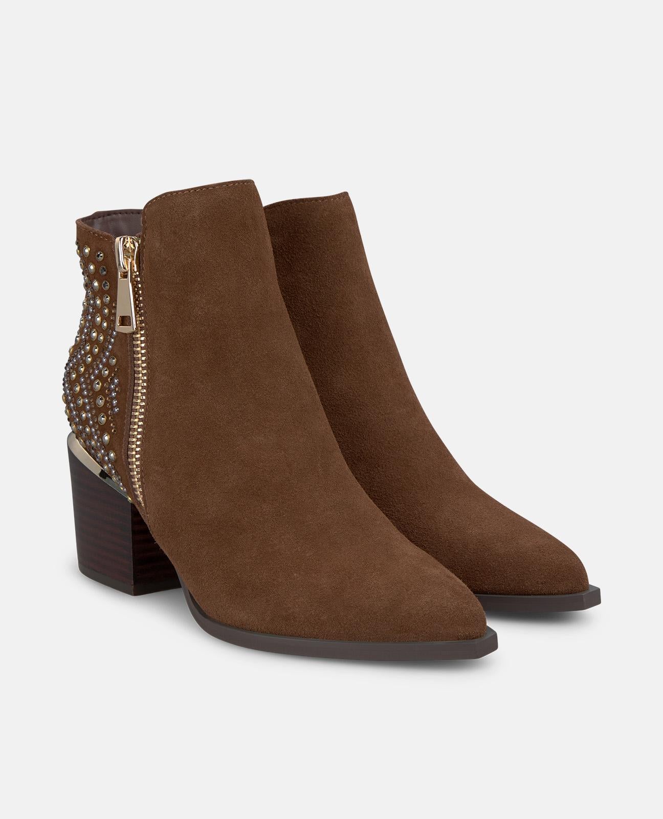 alma-en-pena-stiefeletten-mit-nieten-und-strass-camel-7-3-cm image 3